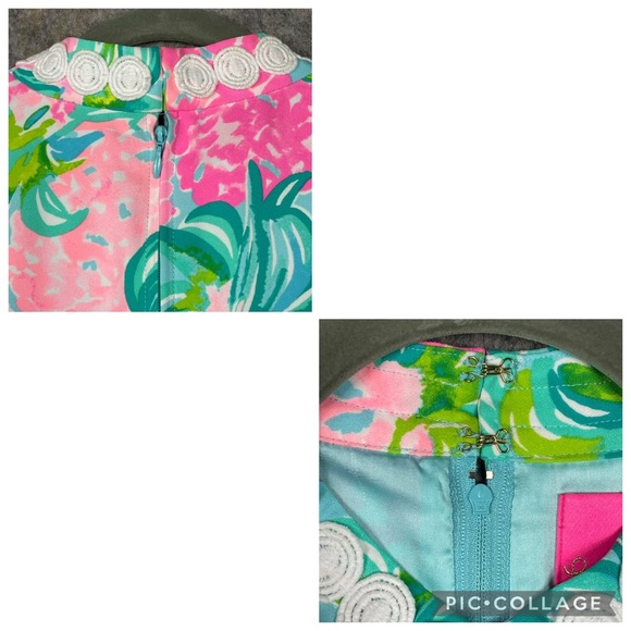 Lilly Pulitzer Jonna High Collar Classic Fresh Fun Beach Preppy Shift Romper - 8 - Picture 10 of 16